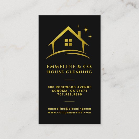 Sparkling House Cleaning Visitekaartje (Voorkant)