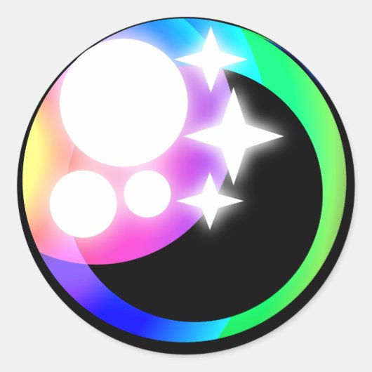 Sparkling kawaii stijl anime oog op sticker (Voorkant)