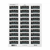 Sparkling Lights Palm Trees Elegant Etiket (Full Sheet)