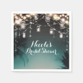 Sparkling Lights Palm Trees Elegant Servetten (Voorkant)