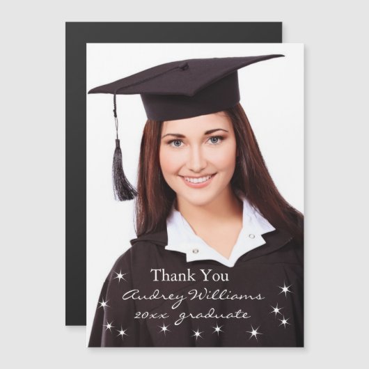 Sparkling Lights Photo Afstuderen Dank u (Voorkant / Achterkant)