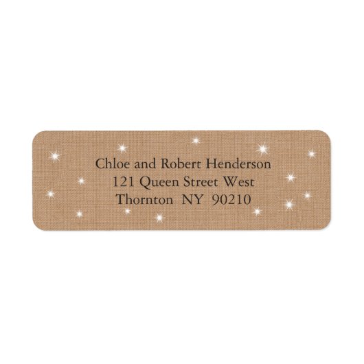 Sparkling Lights retour adreslabel Etiket (Voorkant)