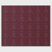 Sparkling Lights Tree Rood Cadeaupapier (Vlak)