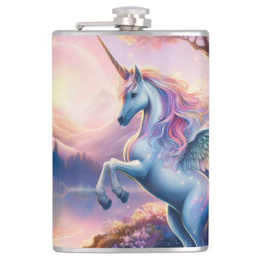 Sparkling Magische Eenhoorn Fantasy Reisbar Fles Heupfles (Voorkant)