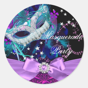 Sparkling Masker & Strikfeeststicker Ronde Sticker