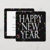 Sparkling New Years Kaart (Voorkant / Achterkant)