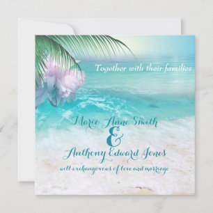 SPARKLING OCEAN WATERS Wedding Invitation Kaart