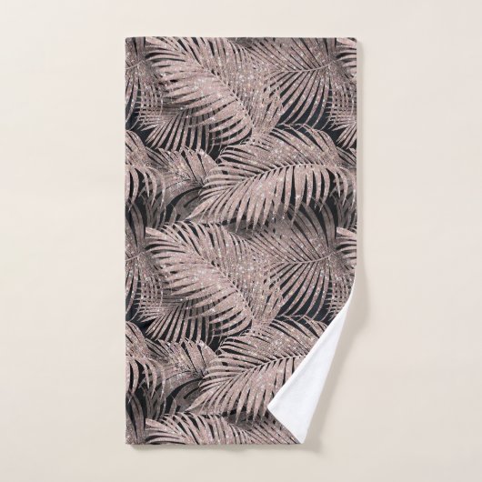 Sparkling Palm Leaves Pattern (Serviette à main)