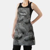 Sparkling Palm Leaves Pattern Silver ID831 Schort (Insitu)