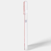 Sparkling Pastel Blauw met Roze Vlinder iPhone C Case-Mate iPhone Case (Achterkant / Links)