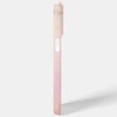 Sparkling Pastel Blauw met Roze Vlinder iPhone C Case-Mate iPhone Case (Achterkant / Rechts)