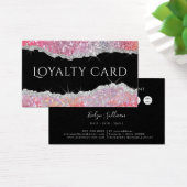 sparkling pink glitter loyalty card (Bureau)