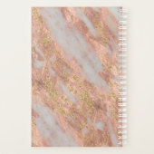 Sparkling Roze Marmer Abstract met Naam Planner (Achterkant)