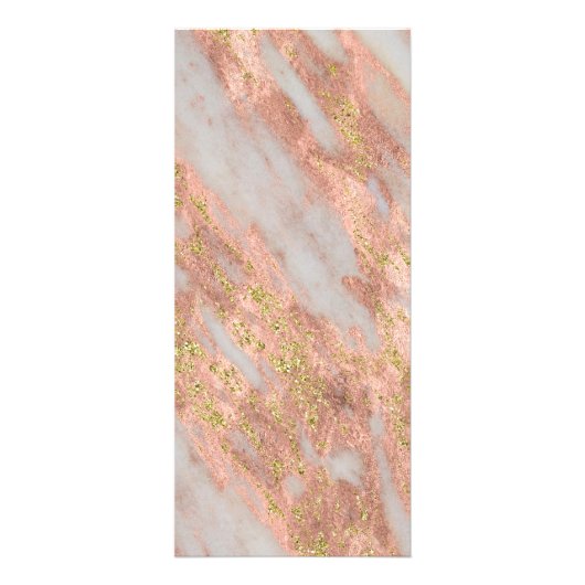 Sparkling Roze Marmer Abstracte prijslijst Reclamekaart (Achterkant)