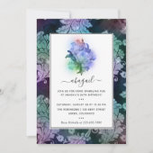 Sparkling Rozen Verjaardagsfeestje Kaart (Voorkant)