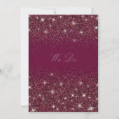 Sparkling Ruby Glitter Huwelijksuitnodigingen Kaart (Achterkant)