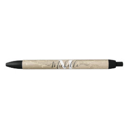 Sparkling Sand Monogram Custom Autograph Pen