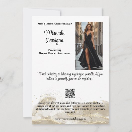 Sparkling Sand Pageant Autograph Kaart QR Code (Achterkant)