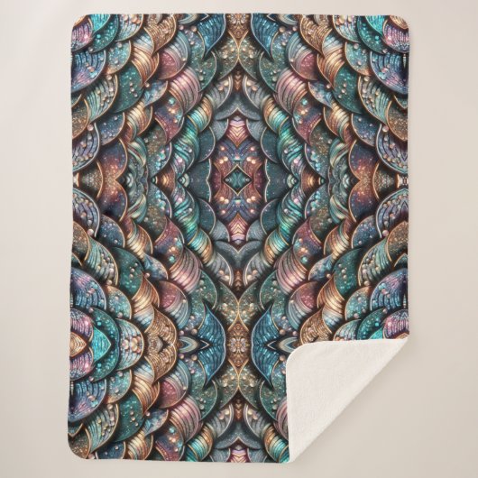 Sparkling Scales Sherpa Deken (Voorkant)