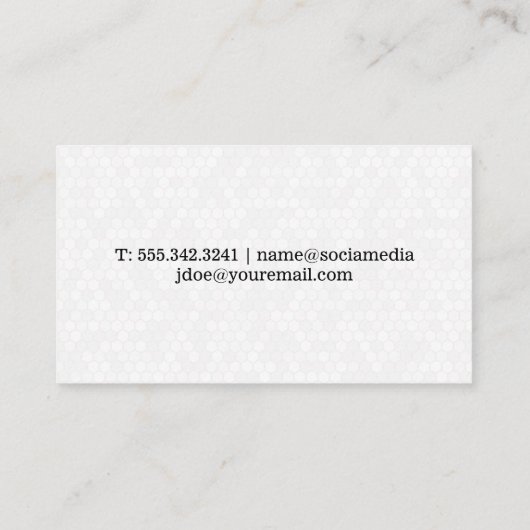 Sparkling Schoon Huis | Zeshoekige Tegels Achtergr Visitekaartje (Achterkant)