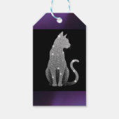 Sparkling Silver Cat Cadeaulabel (Voorkant)