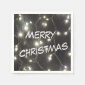 Sparkling Silver Lights Kerst Papier servet (Voorkant)