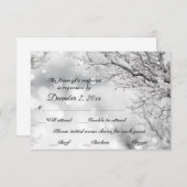 Sparkling Sneeuw en Ijs Winter RSVP + Menu (Voorkant / Achterkant)