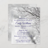 Sparkling Snow & Ice Winter Bruiloft Vrijgezellenf Kaart (Voorkant / Achterkant)