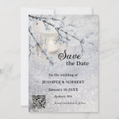 Sparkling Snow Photo Winter Enregistrer la carte D (Dos)