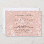 Sparkling Snowflakes Invitation à la douche nuptia (Devant)
