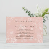 Sparkling Snowflakes Invitation à la douche nuptia (Debout devant)