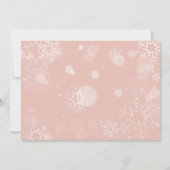 Sparkling Snowflakes Invitation à la douche nuptia (Dos)
