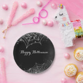 Sparkling Spiderwebs Halloween Party Papieren Bordje (Feest)