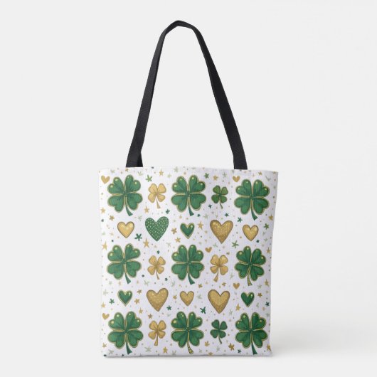 Sparkling St. Patrick's Pattern Design Draagtas (Achterkant)