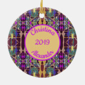 Sparkling Stars -  tekst Keramisch Ornament (Achterkant)