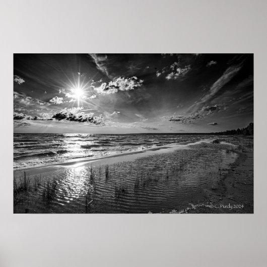 Sparkling Sunrise boven Hammond Bay Poster (Voorkant)