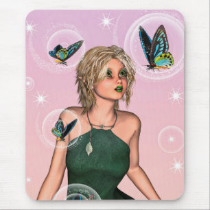 Sparkling Vlinderfee Fantasie Kunst Muismat