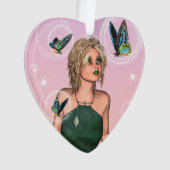 Sparkling Vlinderfee Fantasie Kunst Ornament (voorkant)