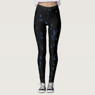 Sparkling Waterdruppels Donkere Kleur Leggings