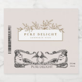 Sparkling Wine Bottle Label – Pure Delight Edition Sparkling Wijnetiket (Enkel label)