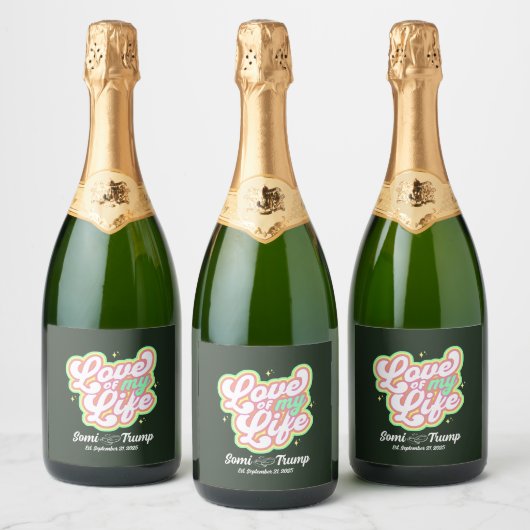 Sparkling Wine Bottle Labels Wijnetiket (Flessen)