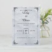 Sparkling Winter Wonderland Wedding Invitation Kaart (Staand voorkant)