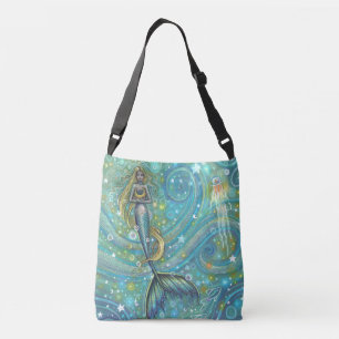 Sparkling Zeemeermin Fantasy Kunst van Molly Harri Crossbody Tas