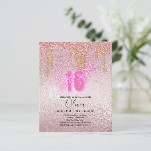 Sparkling Zoet16 Mooie Meisjes Roze 16e Verjaardag (Staand voorkant)