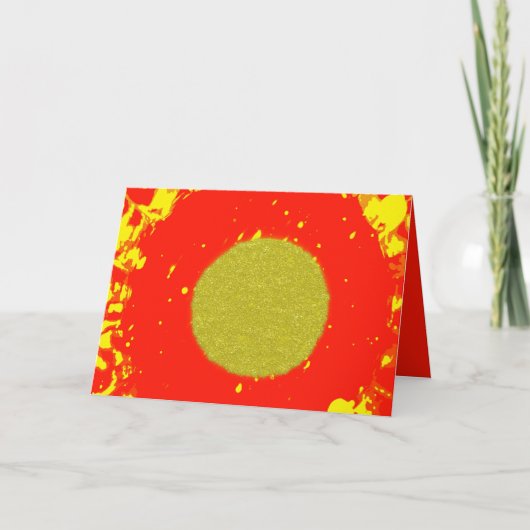 Sparkly ל״ג בעומר Lag B'Omer vreugdevuur kaart (Voorkant)