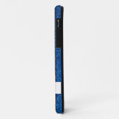 Sparkly aangepaste naam Girly Blue Glitter Case-Mate iPhone Case (Achterkant/links)