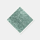 Sparkly Aqua Mint Green Sequin Sparkly Glitter Servetten (Hoek)