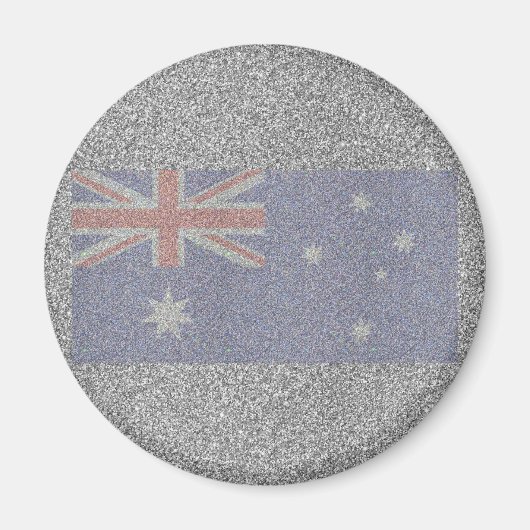 Sparkly Australische vlag Magneet (Voorkant)