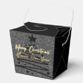 Sparkly Black Favor Box Bedankdoosjes (Voorkant)