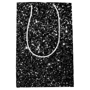 Sparkly Black Glitter Medium Cadeauzakje